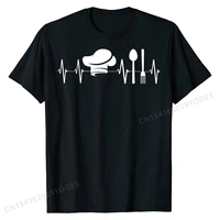 funny cook shirt cooking heartbeat shirt for chefs t shirt printed on mens top t shirts retro cotton tops shirt classic