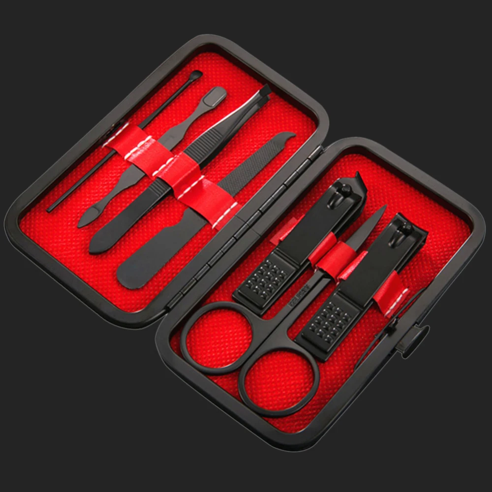 7 шт./компл. маникюрные машинки для ногтей из нержавеющей стали набор гигиены