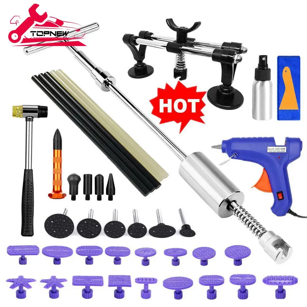 

Paintless Car Dents Repair Kit Included Slide Hammer Glue Gun and Bridge Dent Puller for Hail Damage Door Dings All Car Dents