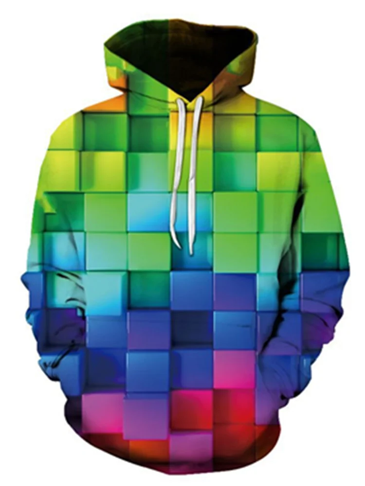 

Square Black and White Check Pattern Design Vertigo Printed Hoodies3D Hoodie Sweatshirts Sudaderas Streetwear Women Men Clothing