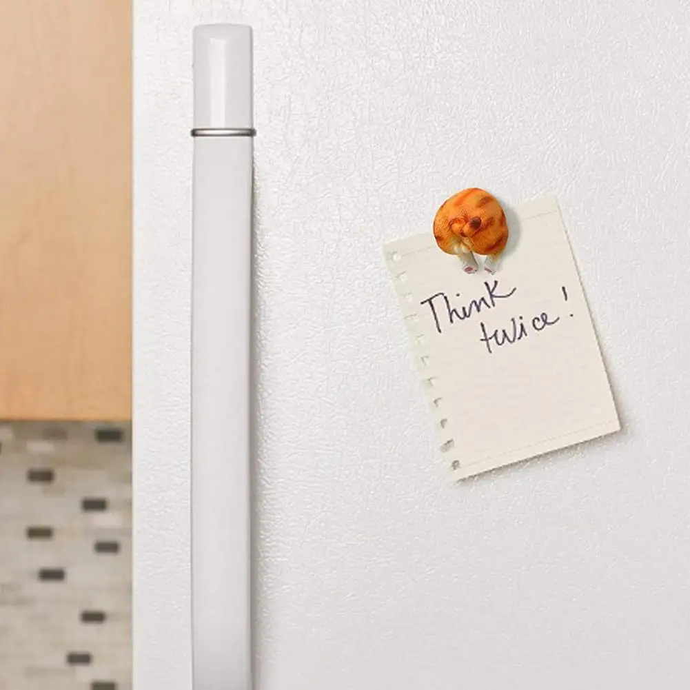 

Cat Butt Magnetic Fridge Sticker Resin Office Home Fun Refrigerator Decor Gift