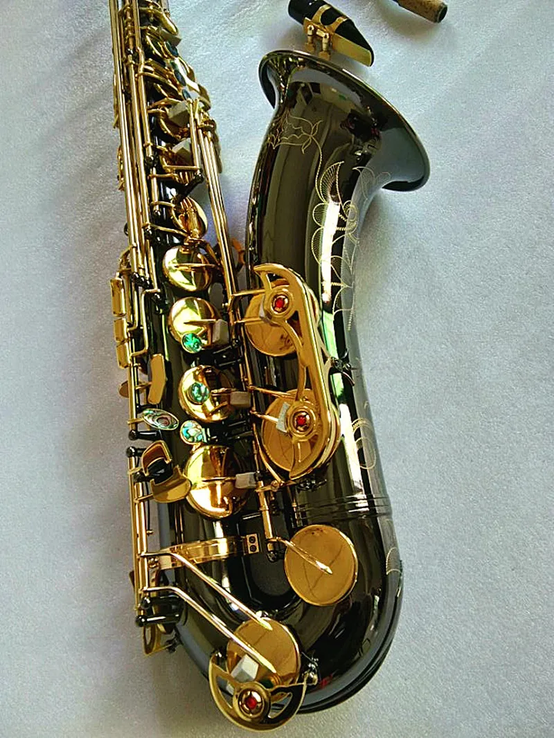 

Новый тенор саксофон высокого качества Sax B плоский тенор саксофон играющий профессионально музыкальный черный никель Золотой Саксофон