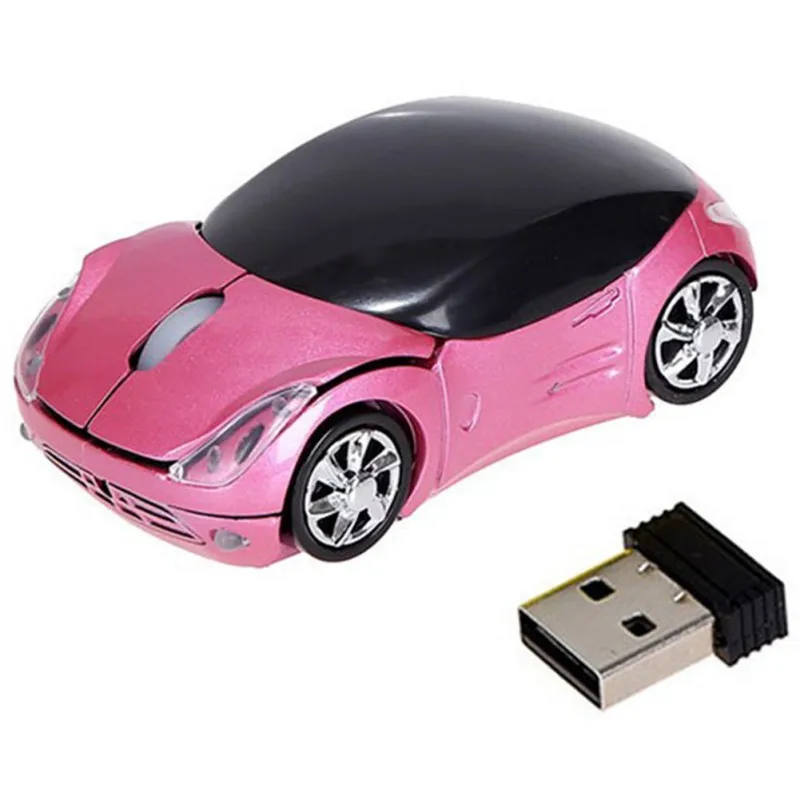 

2.4G Wireless Optical Mouse Car Mouse 1600DPI Cartoon Korean Sports Car Photoelectric Mouse USB Scroll Mice NEW 2021