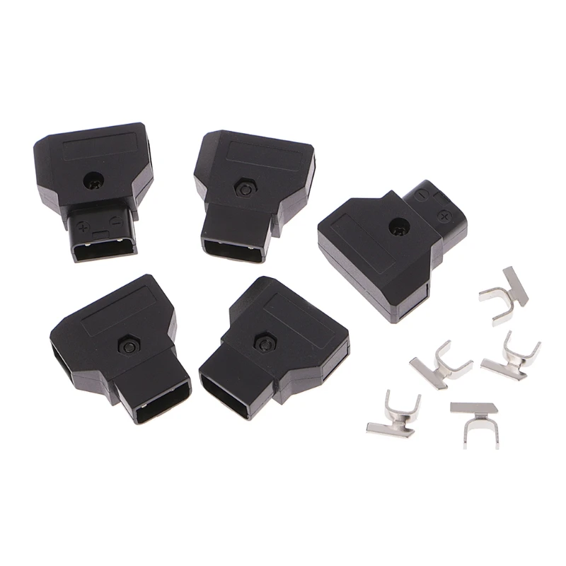 

C5AE 5 Pcs D-Tap Plug DIY For DSLR Rig Power Cable V-mount Anton Battery Male