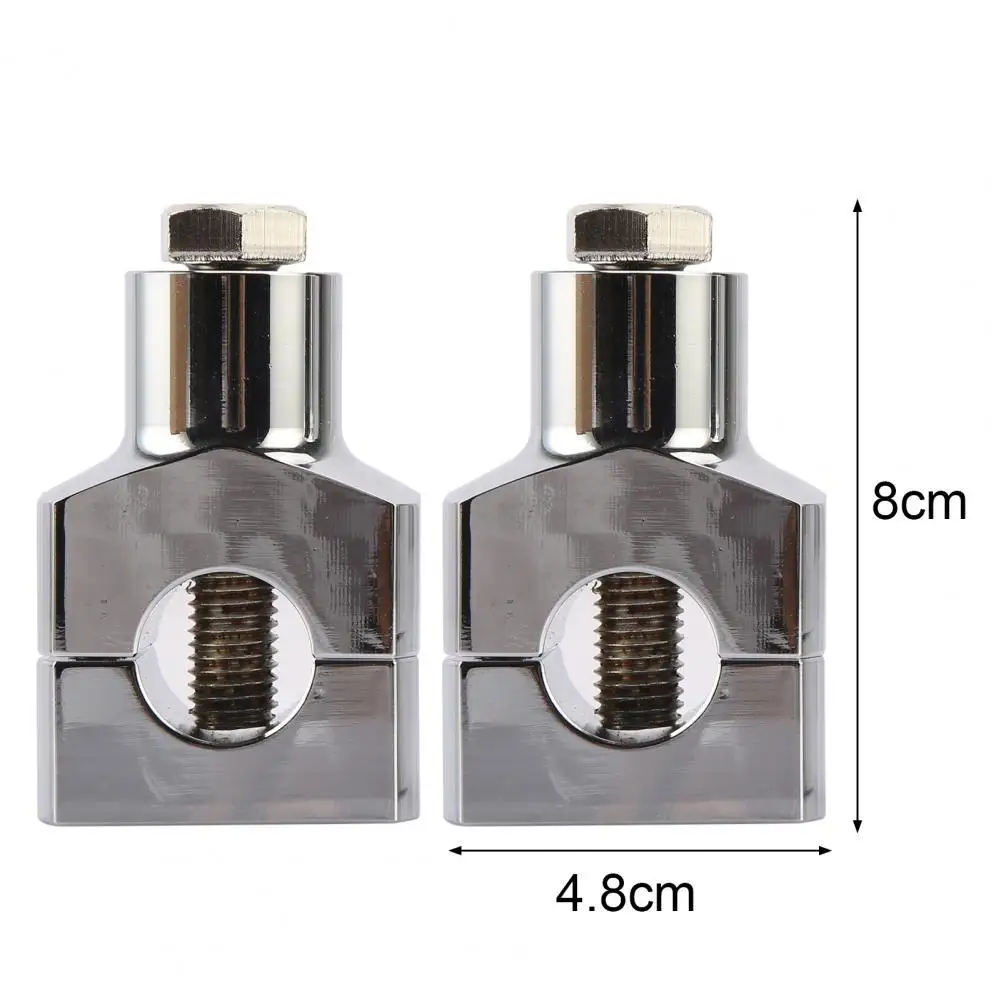 

2Pcs Motorcycle Handlebar Mounting Perfume Bottle Shape Holes Chromed Motorcycle Handle Bar Mount for 22mm Handlebars
