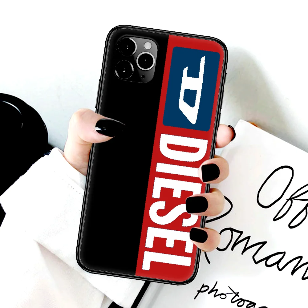 

Luxury Fashion Diesel Phone Case For Iphone 4 4s 5 5S SE 5C 6 6S 7 8 Plus X XS XR 11 12 Mini Pro Max 2020 black Hoesjes Trend