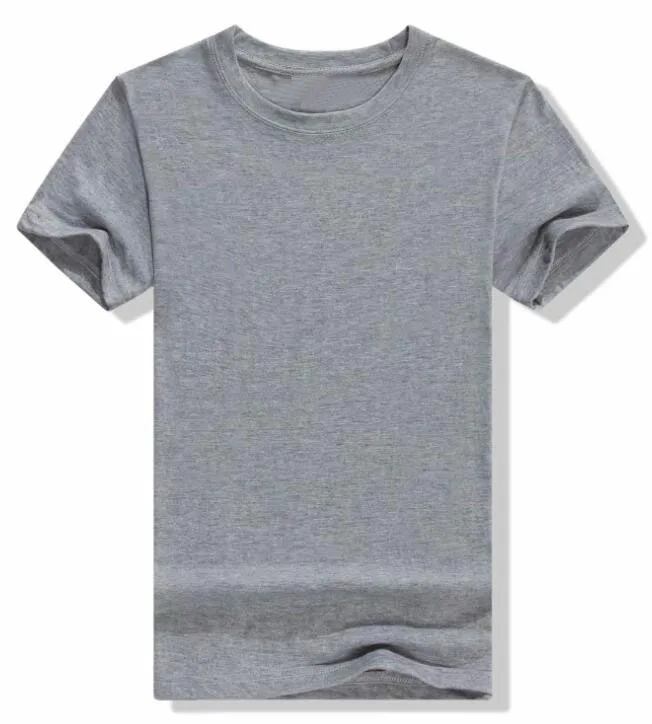 2020 Мужская футболка Повседневная модная серая хлопковая Футболка с круглым