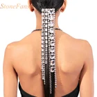 Цепочка для волос Stonefans в стиле бохо для женщин и девушек, украшение для волос с крупными косами, индейский Шарм, аксессуары для невесты, тиара с кристаллами