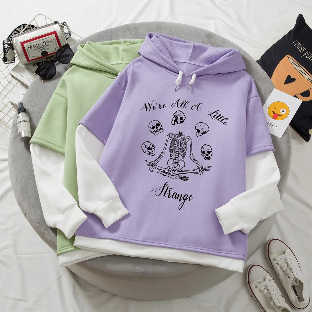 

Толстовка с капюшоном в стиле хип-хоп для женщин