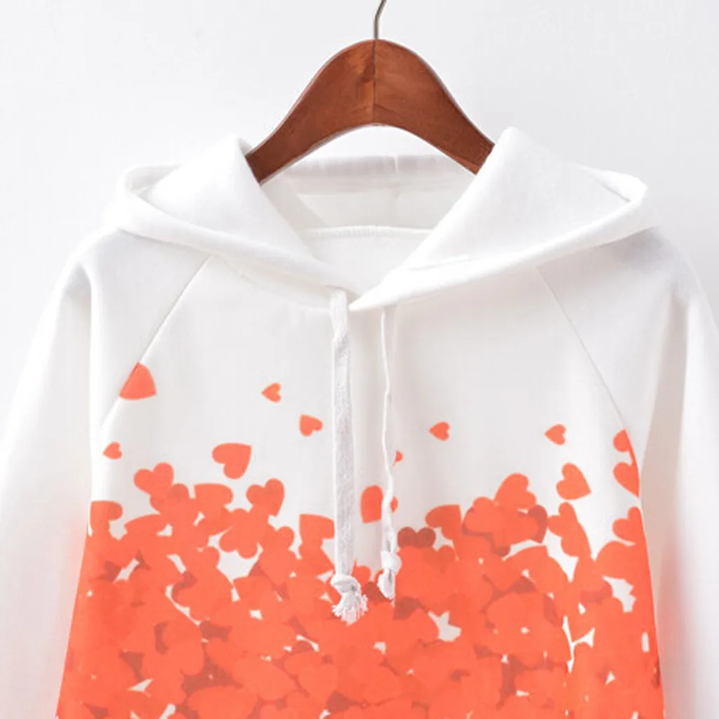 Женские толстовки с капюшоном 2019 Женская толстовка длинным рукавом и принтом Love