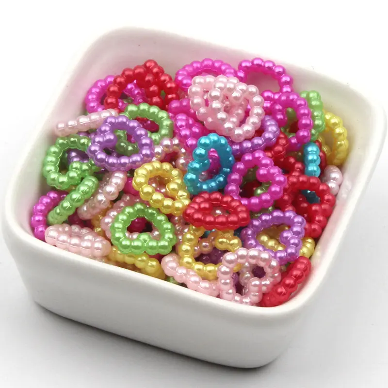 100 шт. акриловые бусины для скрапбукинга в форме сердца звезды Луны квадрата