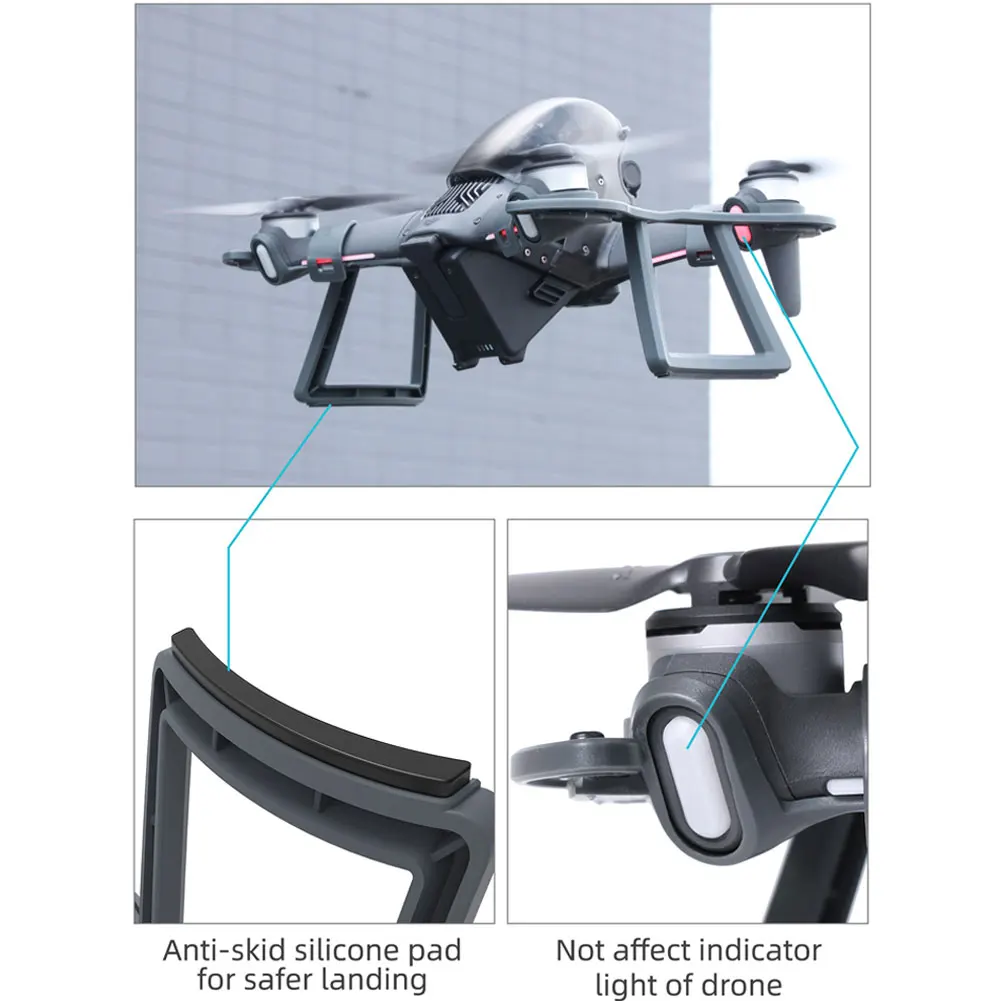 For DJI FPV Drone Landing Gear Plastic Anti Falling Extension Height Extender Leg Foot Protector Stand Guard Accessories