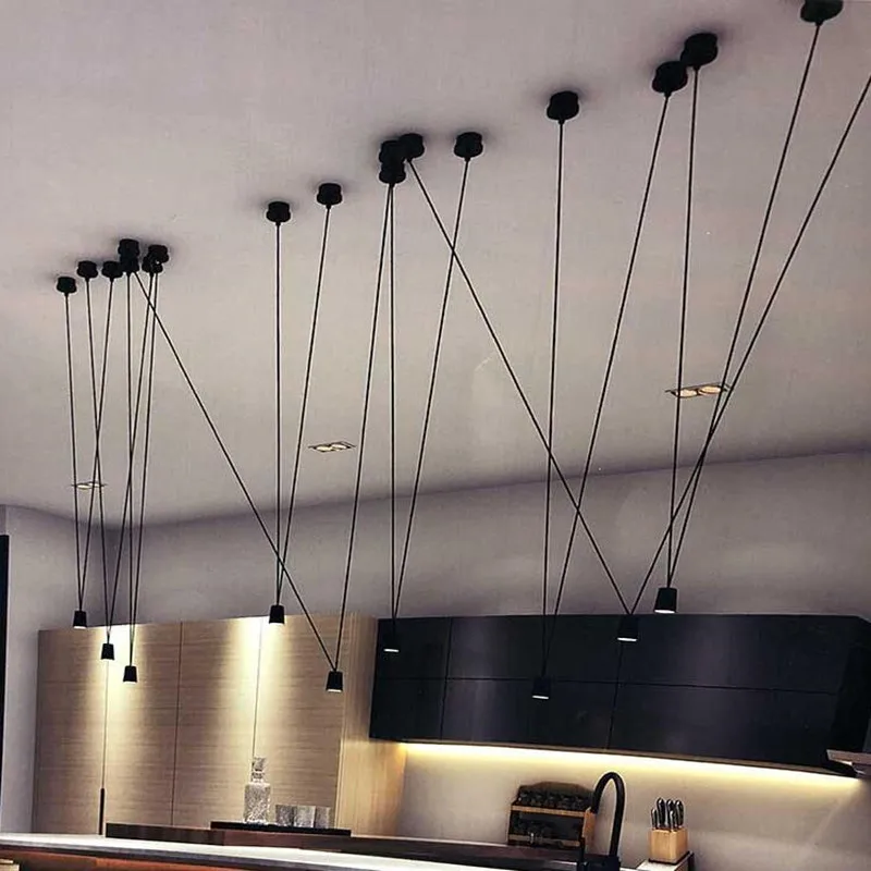 Винтажный металлический светодиодный подвесной светильник Vibia в стиле лофт