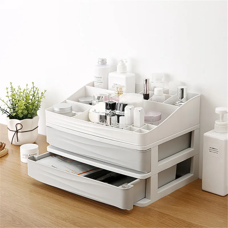 Настольная коробка для хранения мелочей органайзер макияжа чехол кистей дома