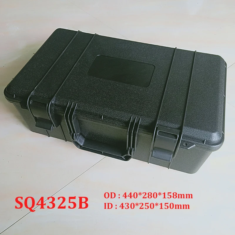 Free shipping SQ4325B pp material tool box military camera tool case with foam