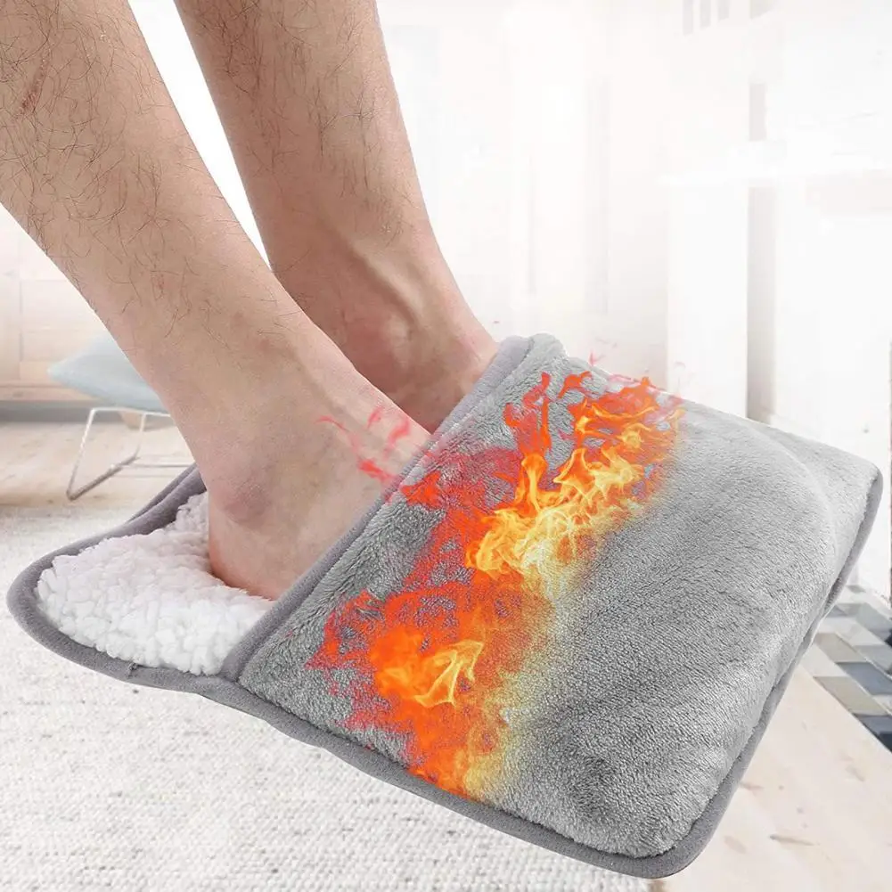 

Warm Slippers USB Electric Heating Pad Feet Warm Slippers Winter Hand/Foot Warmer Washable Household Foot Warmer