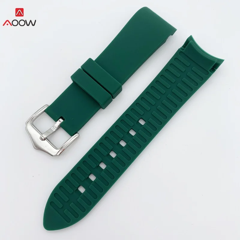 

18mm 20mm 22mm Arc Mouth Replacement Watchband Bracelet Watch Belt Silicone Strap Men's Watch Accessories