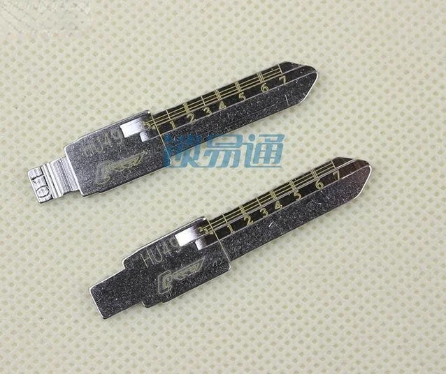 

01# HU49 Engraved Line Car key Blade For VW Jetta Santana Scale Shearing Teeth Blank 2 IN 1 Lishi