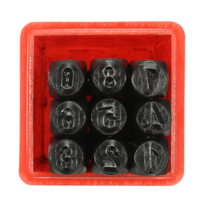 

0~9 Number Punch Set Tool Die Hardened Steel Metal Wood Stamp Case Leather Punch Tool Craft 9Pcs Free Shipping