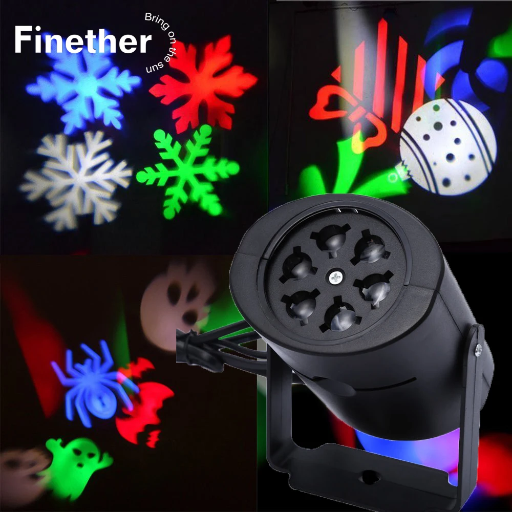 Новинка прожекторные лампы светодиодный сценический свет сердце снег паук бант