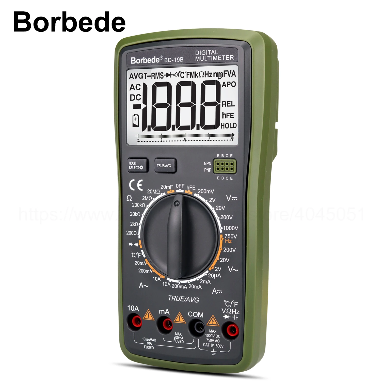 Цифровой прецизионный мультиметр Borbede измеряет BD-19B тока