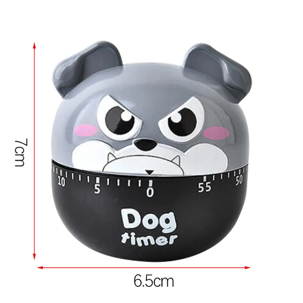 

Cute Cartoon Dog Timer Plastic Machine Timer 60 Min Alarm Clock Kitchen Stopwatch Kitchen Tools Alarm Loud 60-minute Clock #751