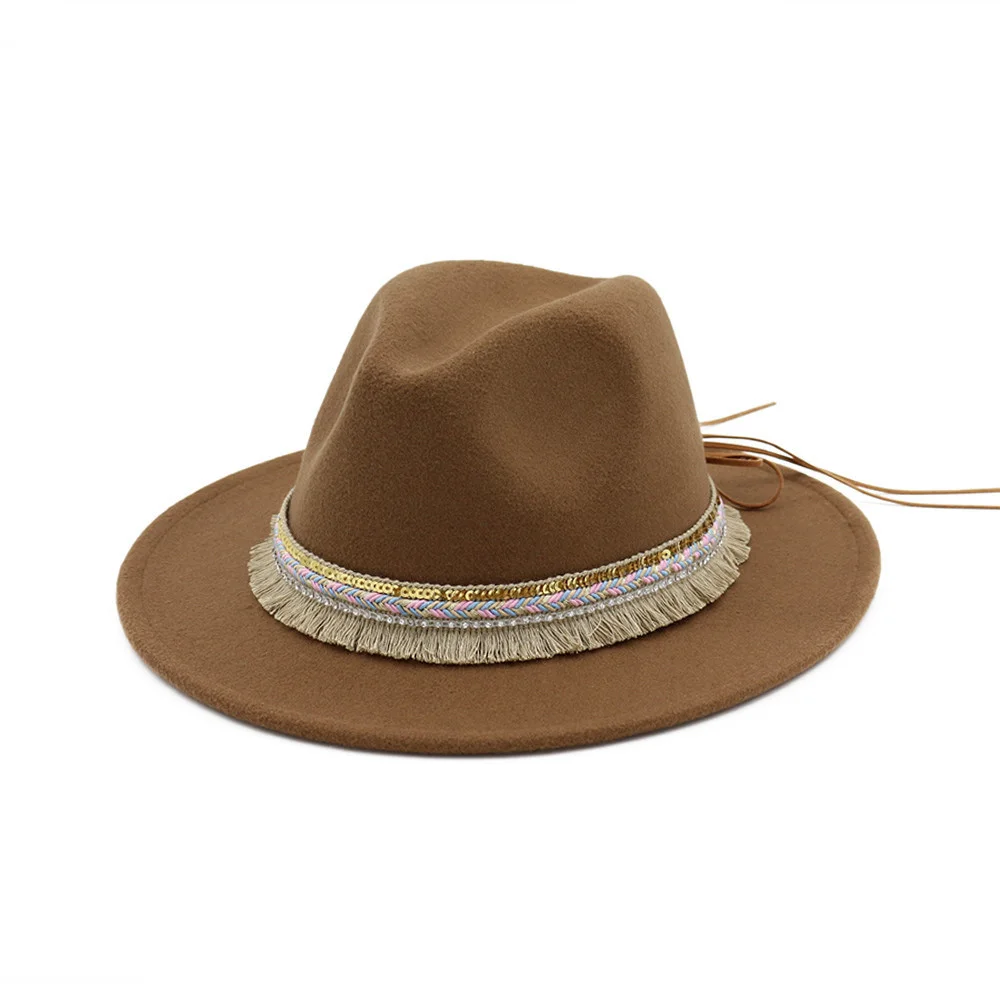 2021 соломенная шляпа с кисточками для женщин и мужчин ковбойская в западном стиле