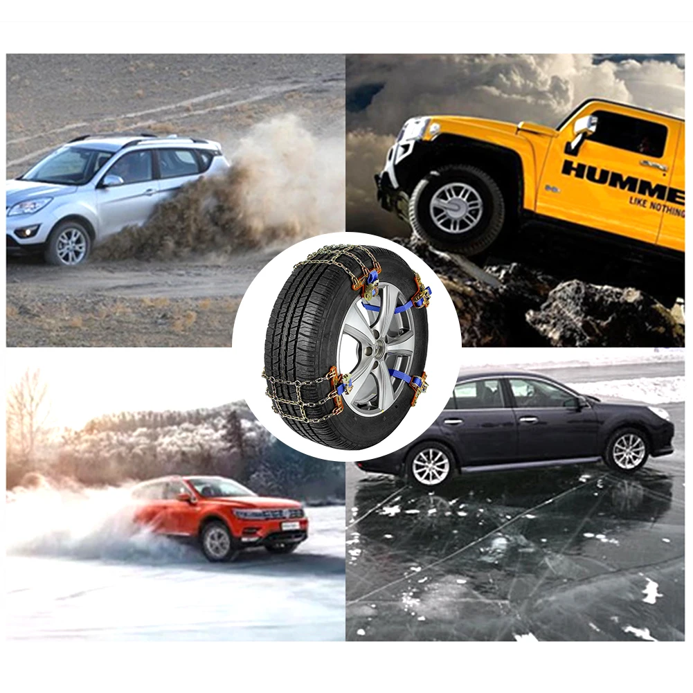 

1PC Universal Wheel Tire Snow Anti-slip Anti-skid Chains Anti-wear Steel Chain for Car SUV Pickup Truck Ice Snow Muddy Road