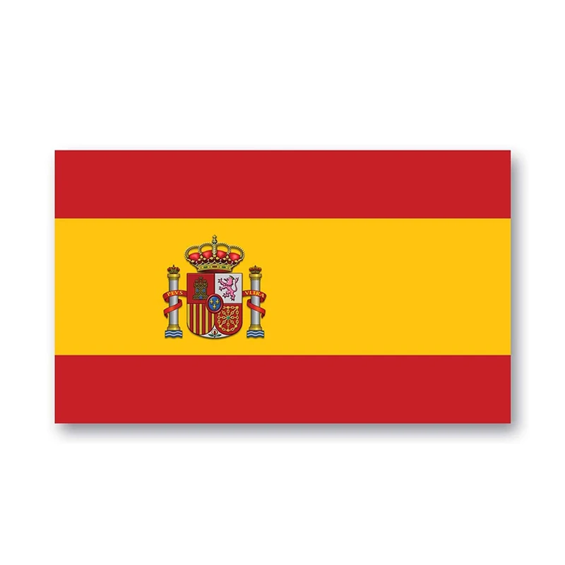 

Spanish Flag Bumper Stickers 3 Packs Made of Durable Waterproof Materials Motorcycle Helmet Trunk Stickers Auto Parts Decoration