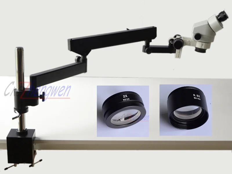 FYSCOPE 3.5X 90X бинокулярный шарнирный кронштейн зажим зум микроскоп WF10X20 SZM2.0X