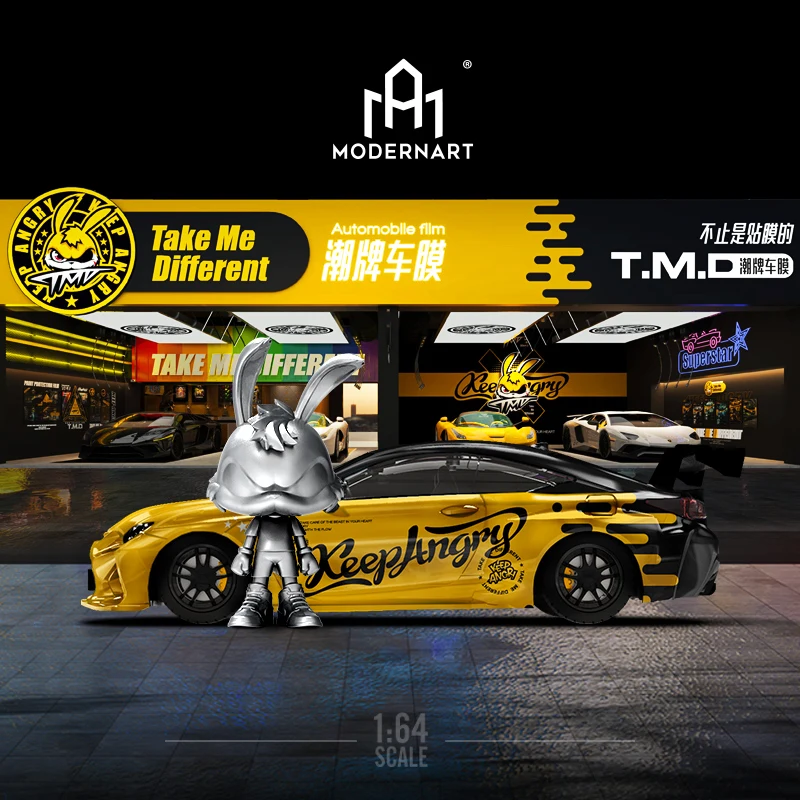 TimeMicro 1:64 современное искусство Lexus RCF кролик голова KeepAngry Обычная/с фигуркой литая