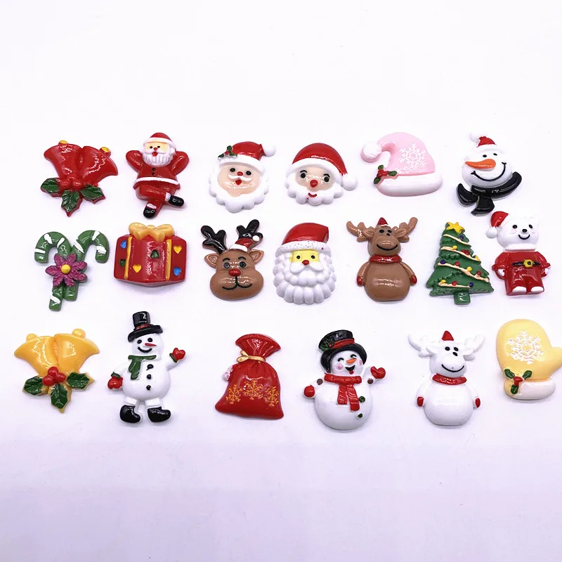 5 шт. Рождественский Снеговик кабошон из смолы художественные принадлежности