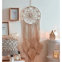 boho nordic room home decor macrame dream catcher moon macrame wall hanging decoration accessories dreamcatcher