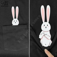 plstar cosmos t shirt fashion summer pocket rabbit printed t shirt men for women shirts tops funny cotton black tees