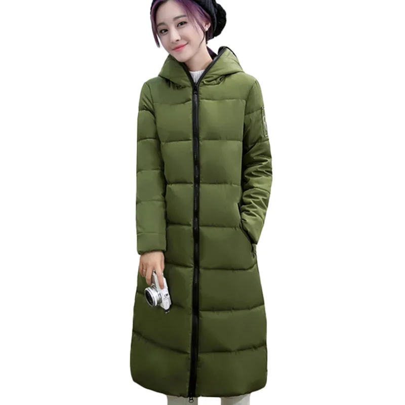 Large Size M-4XL Winter Women Eyes Hooded Hair Ball Cotton Padded Long Jacket Coat Girl Student Fashion Parka LH363 |