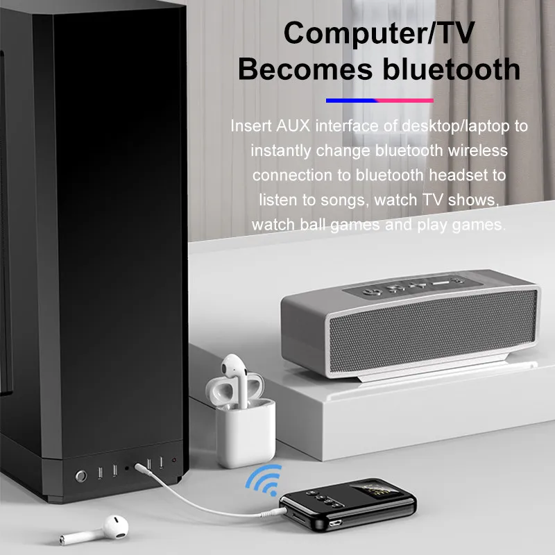 Bluetooth 5 0 аудио передатчик 9 в 1 ресивер для стерео музыки беспроводной адаптер 3 мм