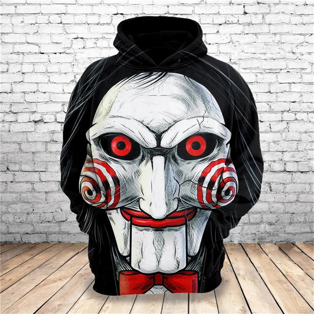 Новинка 2019 свитшот с 3D принтом лица на Хэллоуин индивидуальным дизайном