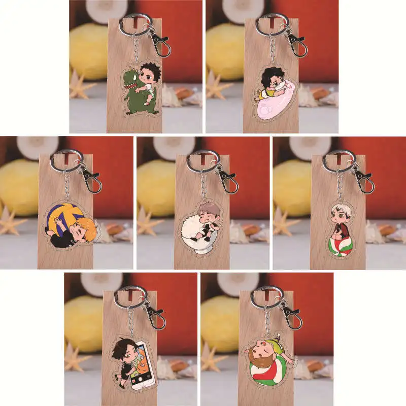 Аниме Haikyuu! Акриловый брелок с подвеской в виде фигурок для ключей волейбола