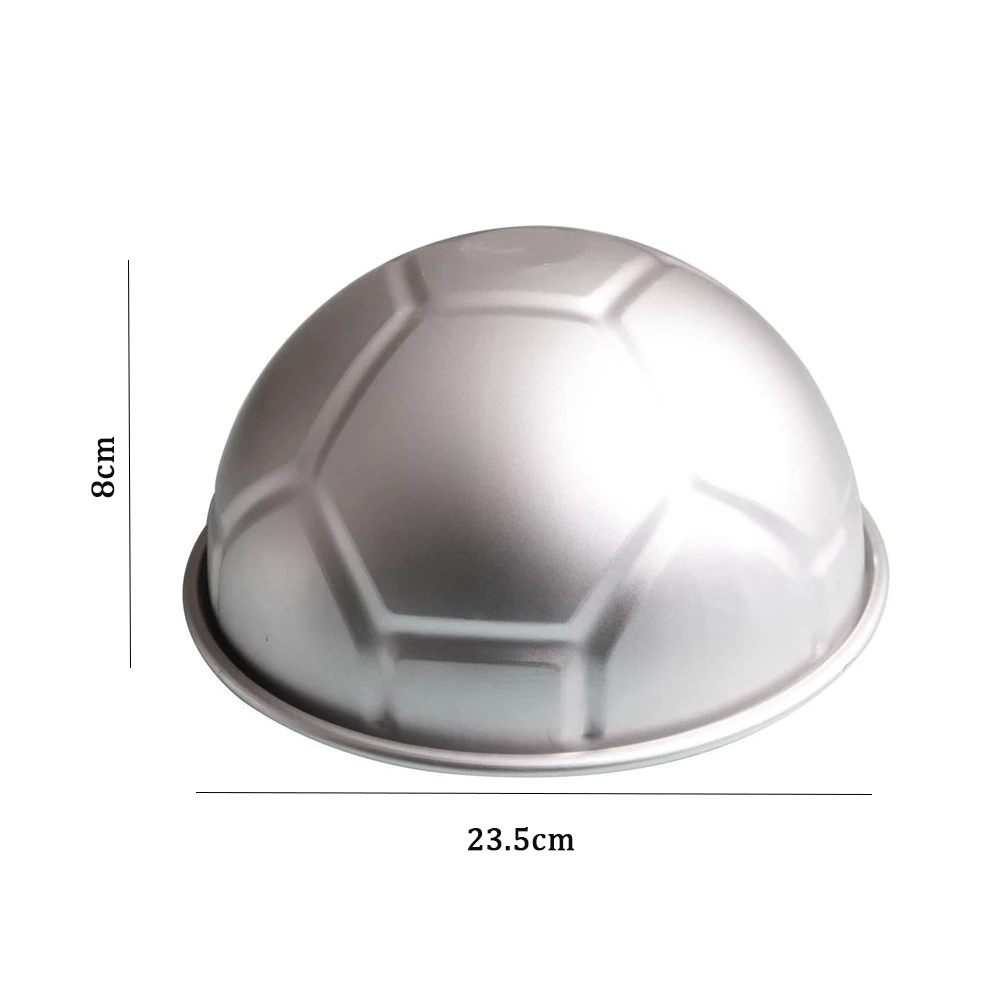 Football Half Round Ball Shaped Cake Mold Aluminum Alloy 8 inch 3D For Chocolate Mousse Mould Birthday Decor Baking Pan Soccer | Дом и сад