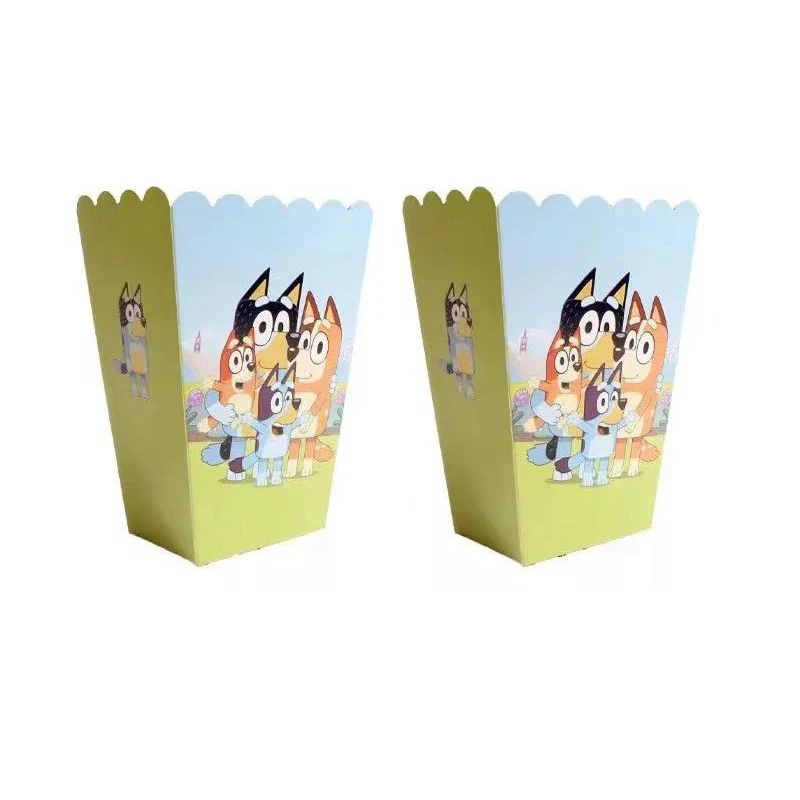 

30pcs/lot Happy Birthday Party Dog family Gifts Candy Box Kids Favors Baby Shower Paperboard Popcorn Boxes Decoration Supplies