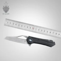 kizer folding pocket knife black titanium knife outdoor camping tools ki4529 maestro