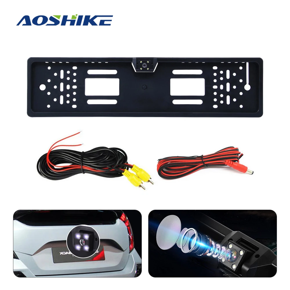 AOSHIKE Авто парктроник ЕС Автомобильная рамка номерного знака ночного видения