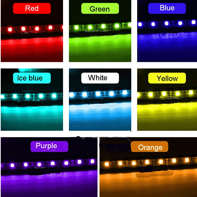 Декоративный светодиодный светильник для салона автомобиля 12 В цветные дневные