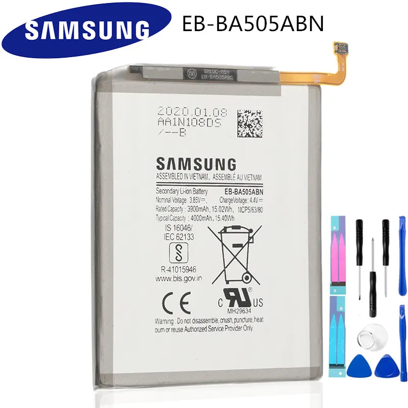 Оригинальный телефон SAMSUNG встроенная батарея для Samsung Galaxy A50 A505F A30s A30 4000