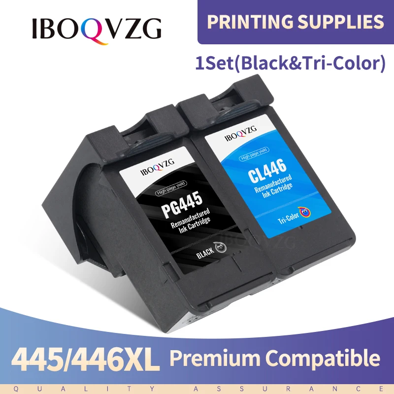 Совместимый с IBOQVZG PG 445 445XL pg445 PG-445 CL 446xl чернильный картридж для Canon PIXMA MG 2440 2540 2940 MX494