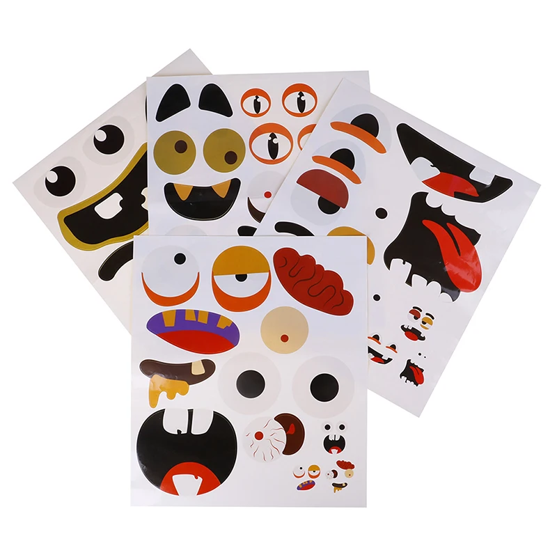 1 шт. забавная тыква на Хэллоуин гримаса наклейка трюк угощение вечерние для