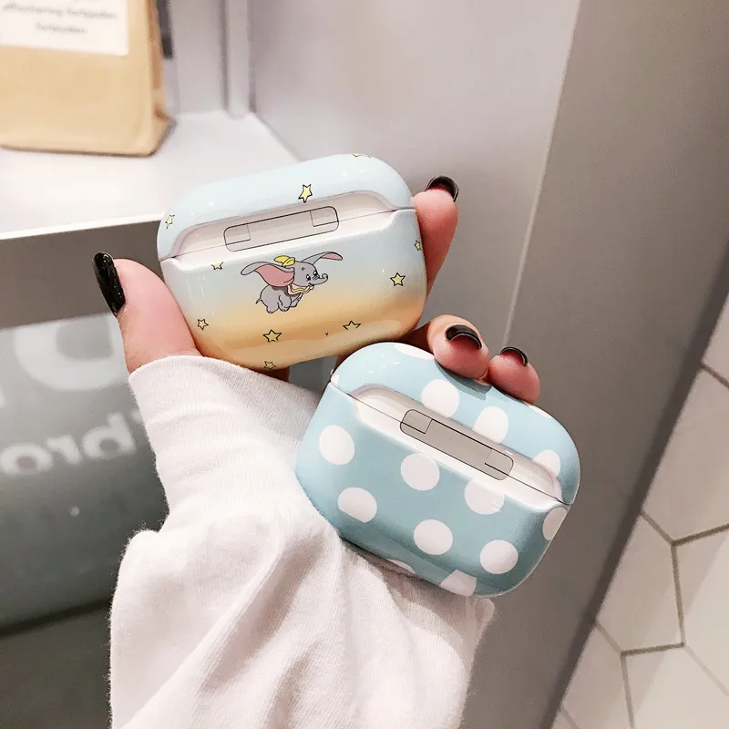 Милый чехол для наушников с мультипликационным принтом на Apple Airpods 3 мраморным