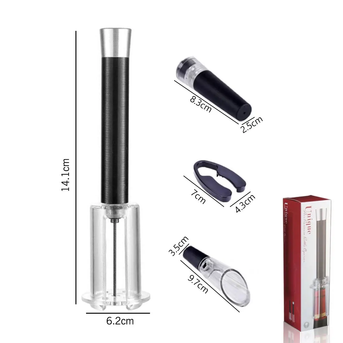 

Stainless Steel Corkscrew Pin Air Pump Wine Bottle Opener Air Pressure Vacuum Red Wine Stopper Beer Lid Opener Corks Out Tool