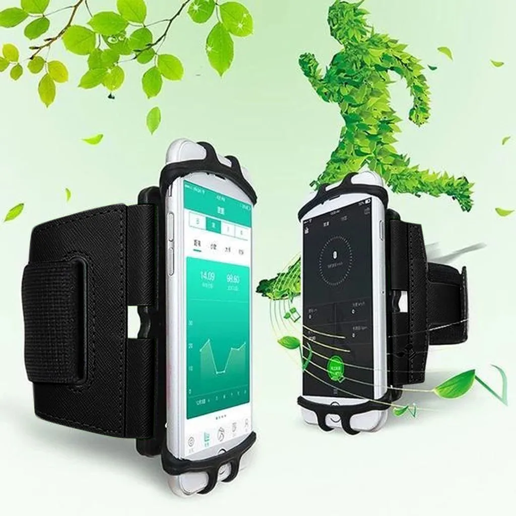 

2021 New Sport Running Phone Holder For Running 180Rotatable with Key Earbuds Holder Phone fitness equipment