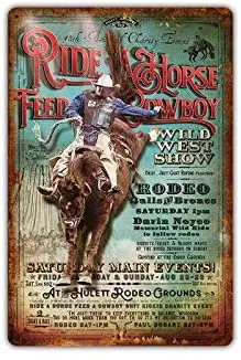 

Mora color west Cowboy Rodeo tin Sign Vintage Metal Pub Club Cafe bar Home Wall Art Decoration Poster Retro 8x12 inches